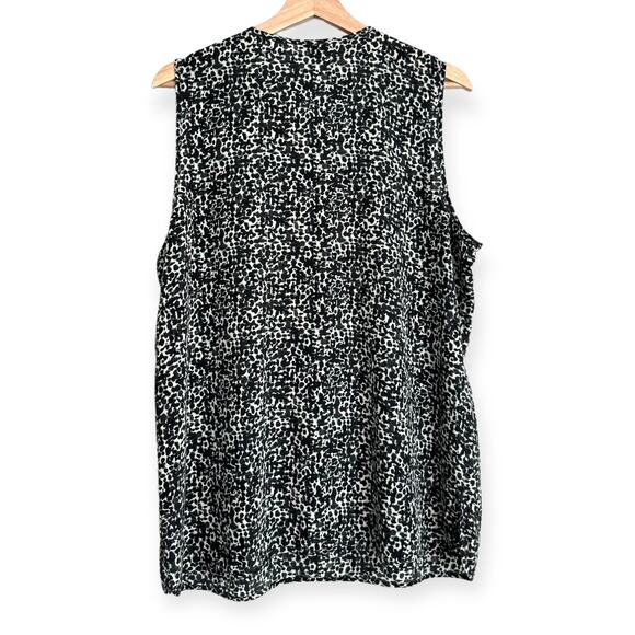 Ann Taylor 100% Silk Sleeveless Tunic Length Popover Blouse Women's Size 16 - Picture 2 of 10